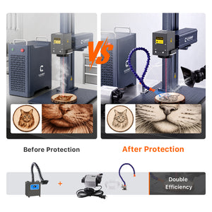 Cloudray Air Assist System Enhancing Engraving Quality and Protection