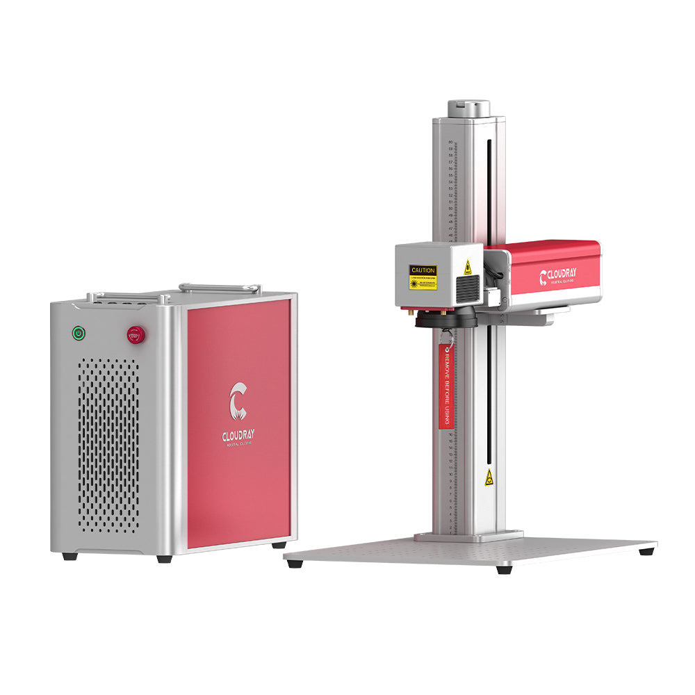 Cloudray MP Series Neo 60W 100W Autofocus Mopa Fiber Laser Engraver with Electric Lifting Column & D80 Rotary