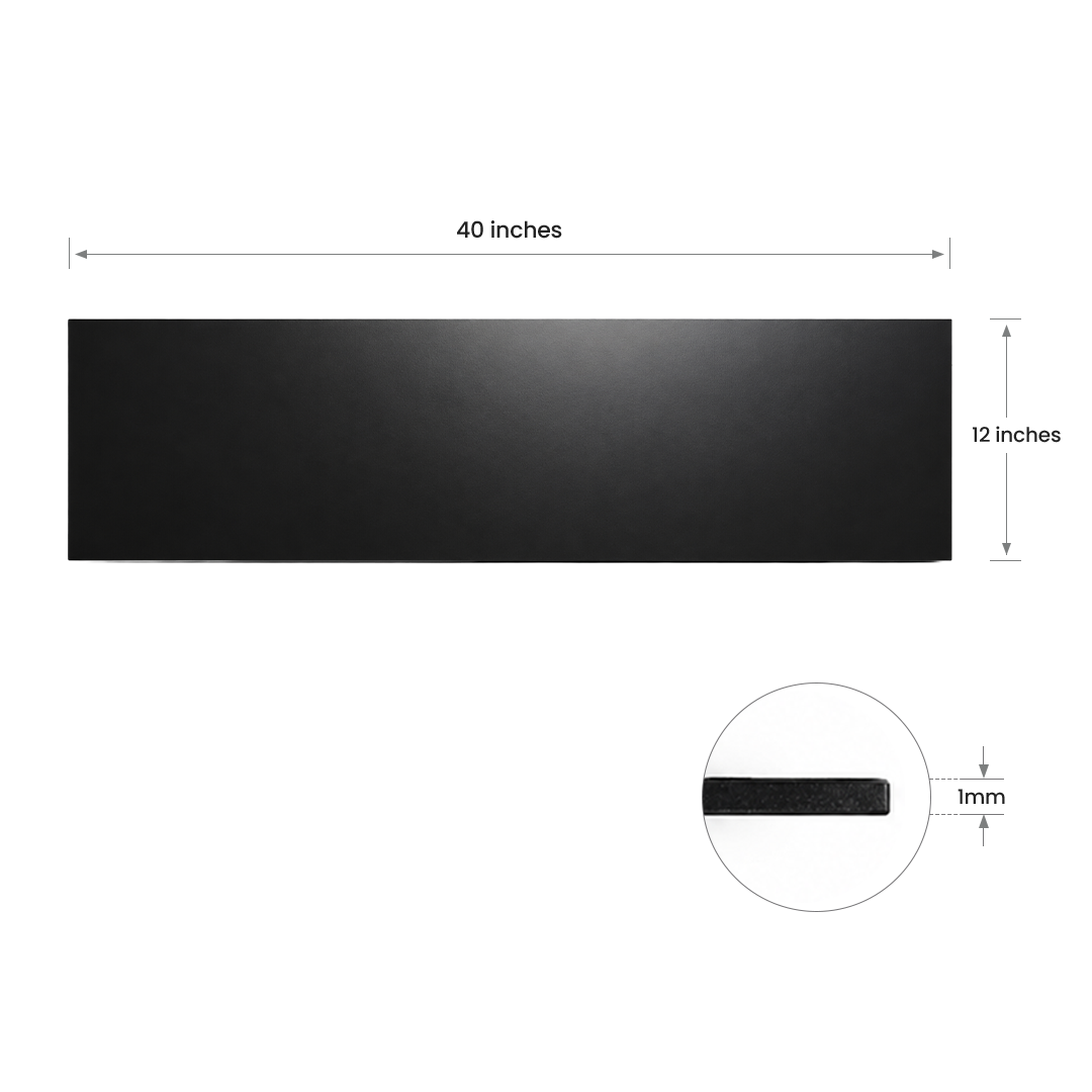 Cloudray 40x12 Inches Black Anodized Aluminum Sheet Dimensions with 1mm Thickness