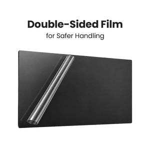 Cloudray Black Anodized Aluminum Sheet with Double-Sided Protective Film for Safer Handling