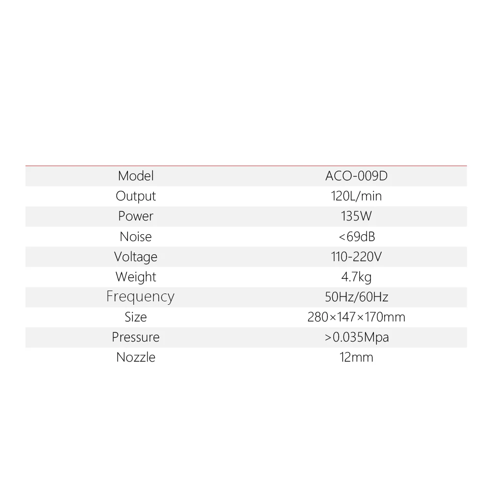 Pompa ACO-009D del compressore d'aria Cloudray 135W Hailea
