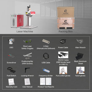 Engraver Packing List | Cloudray MP-60 60W Mopa Fiber Laser Engraver