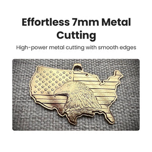 Effortless 7mm Metal Cutting | Cloudray GM-2.5D-100 100W Fiber Laser Engraver