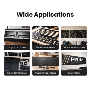 Cloudray Black Anodized Aluminum Sheet Wide Applications for Custom Parts, Display Signs, and Photo Panels