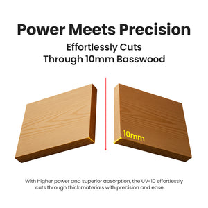 Power & Precision to Cut 10mm Basswood Effortlessly | Cloudray UV-10 Water-Cooled Split-type Engraver