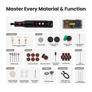 Cloudray 117 Pieces Grinding Sanding Polishing and Engraving Accessories List for Rotary Tool
