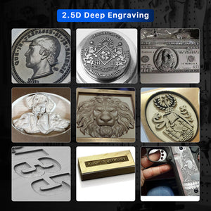 2.5D Laser Deep & Relief Engraving | Cloudray 2.5D Fiber Laser Engraver