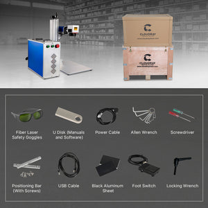 Engraver Packing List | Cloudray AR-100 100W 2.5D Fiber Laser Engraver