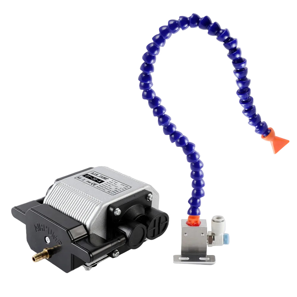 Cloudray Air Assist Pump and Flexible Air Hose with Base for Laser Engravers