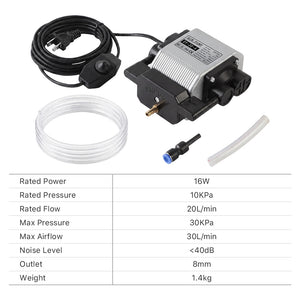 Cloudray 30L/min Air Assist Pump Specification and Parameters for Laser Engravers