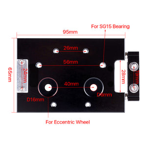 Cloudray CO2 Laser Head Slide Panel for SG15 Bearings with Eccentric Wheel Mounting Holes