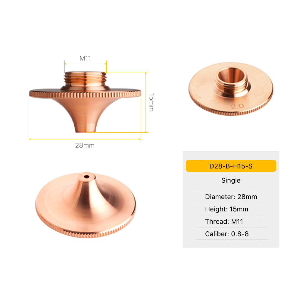 Cloudray D28 Series B Type Laser Nozzles