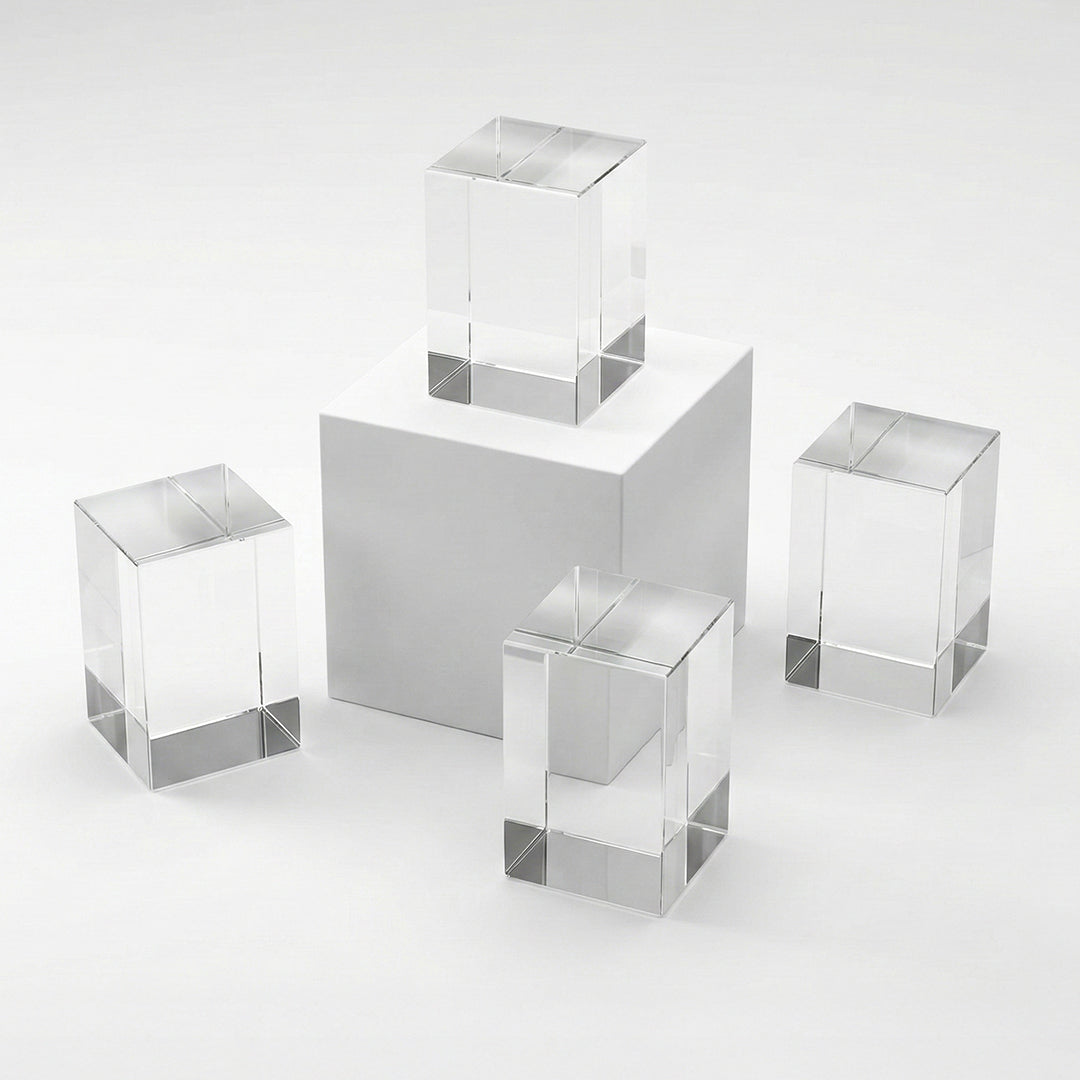 Rectangular Crystal | Cloudray Laser Marking & Engraving Materials Blank Crystal Blocks (4pcs)