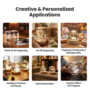 Product Applications | Cloudray Laser Marking & Engraving Materials Blank Crystal Blocks