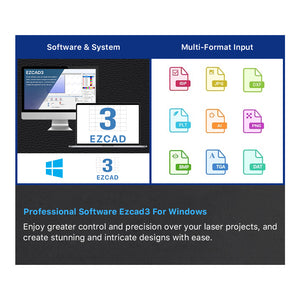 Customized Ezcad3 Software | Cloudray AR-100 100W 2.5D Fiber Laser Engraver