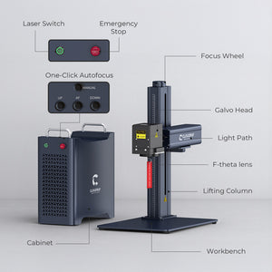 Engraver Structure | Cloudray GM Series Neo 100W 200W Autofocus Mopa Fiber Laser Engraver