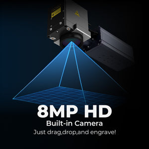 8MP HD Built-in Camera | Cloudray GM Series Neo 100W 200W Autofocus Mopa Fiber Laser Engraver