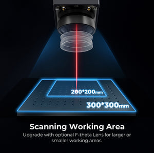 Optional F-theta Lens for Larger or Smaller Working Areas | Cloudray GM Series Neo 100W 200W Autofocus Mopa Fiber Laser Engraver