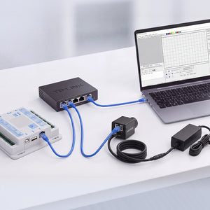 Cloudray Vision Laser Controller Wiring Diagram with TP-Link Gigabit Router, Camera, and Laptop