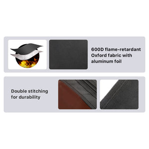 Fireproof 600D Flame-retardant Oxford Fabric with Aluminum Foil and Double Stitching