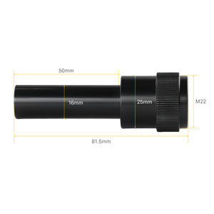 Cloudray Laser Lens Tube Dimensions: 81.5mm Total Length with M22 Thread and 16mm/25mm Diameters