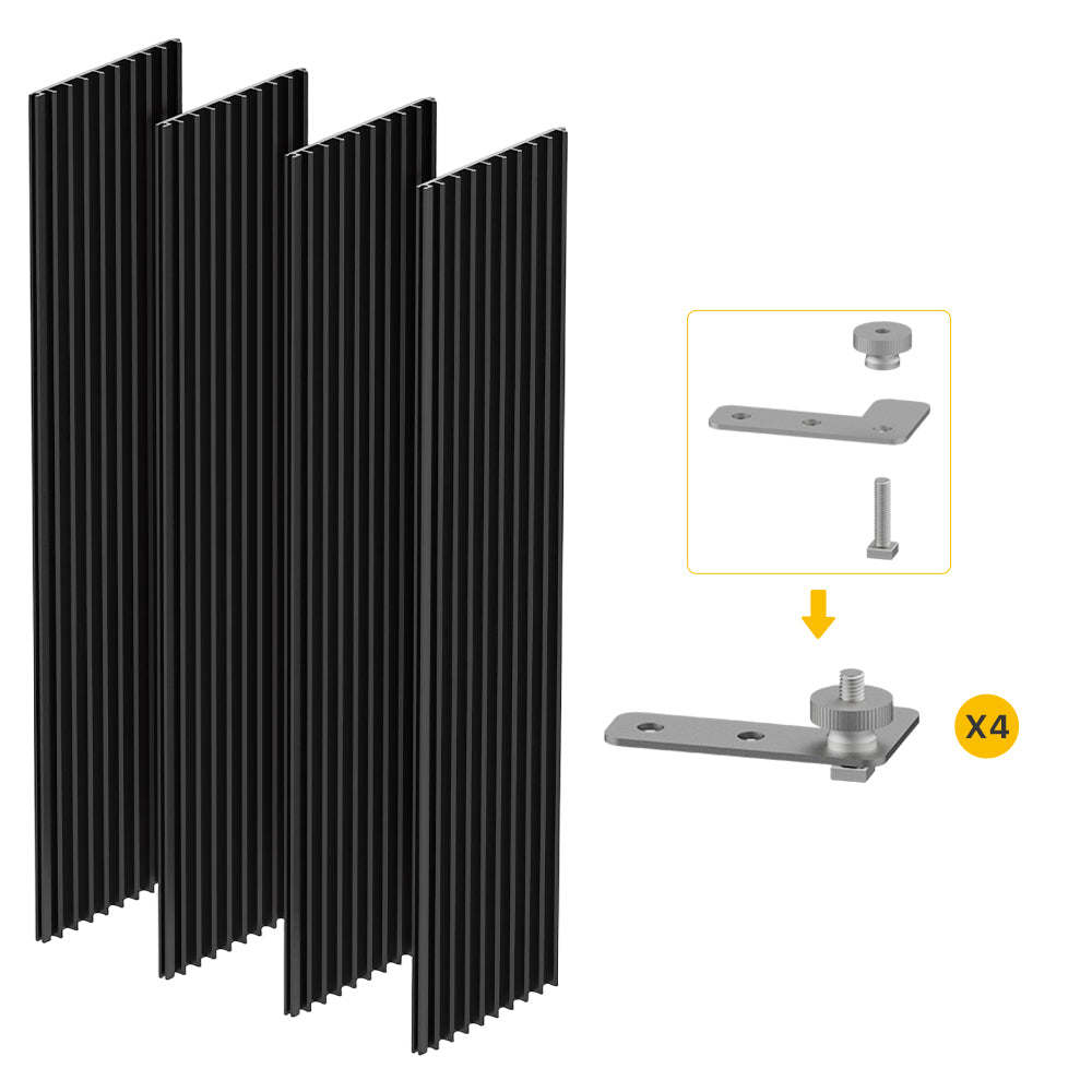 Cloudray adjustable honeycomb table with 4 fixtures