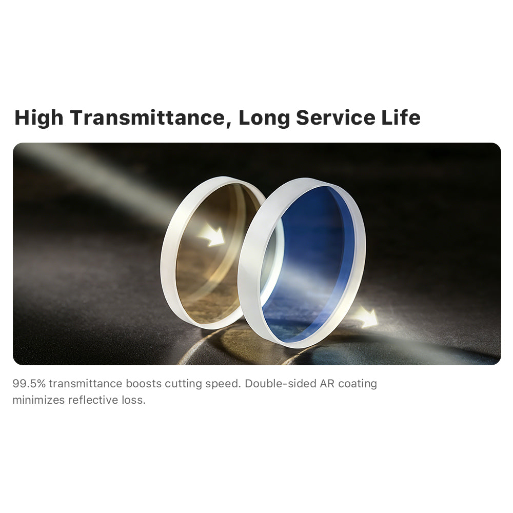 Cloudray High Transmittance (99.5%) Laser Protection Lens with Double-Sided AR Coating for Efficient Cutting