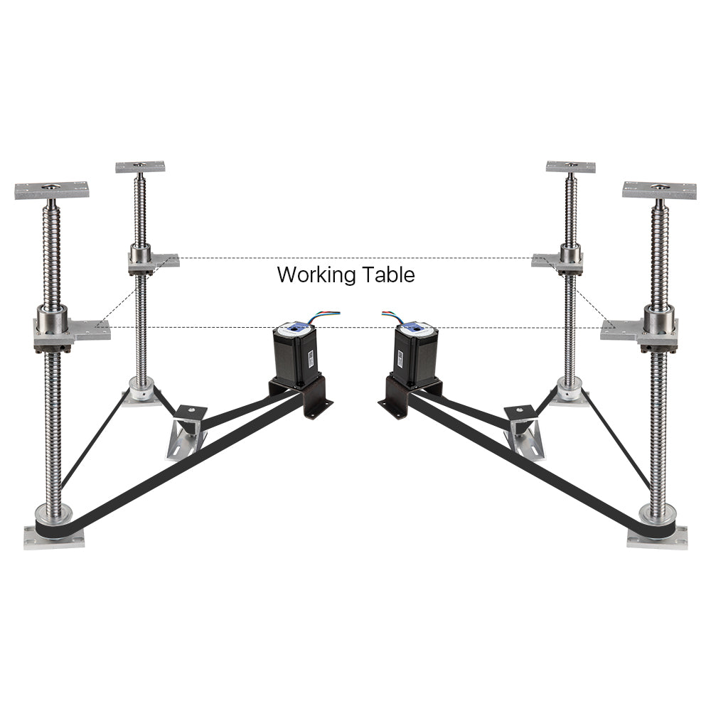 Cloudray Motorized Working Table Lift Mechanism Using Scene Diagram