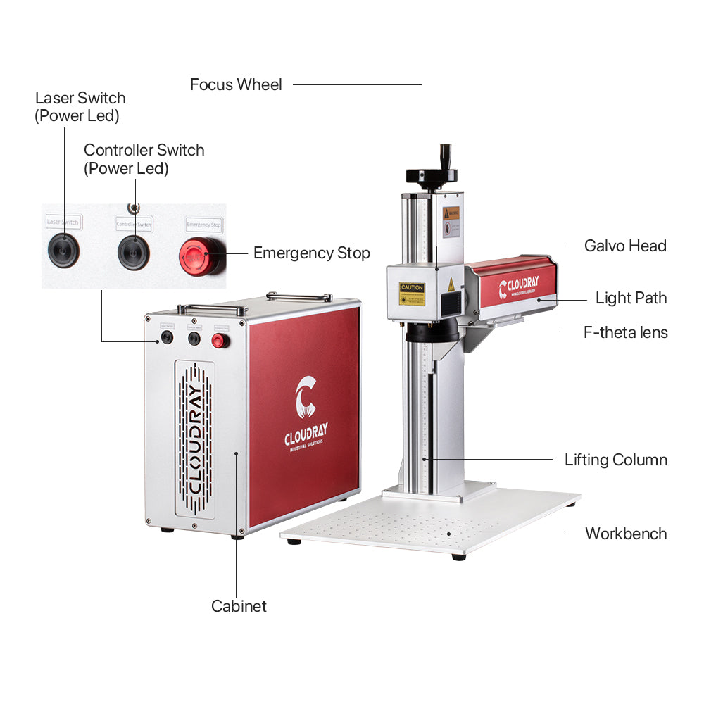 Cloudray Customized MOPA Series LiteMarker Pro 100W Split Laser Engraver Fiber Marking Machine