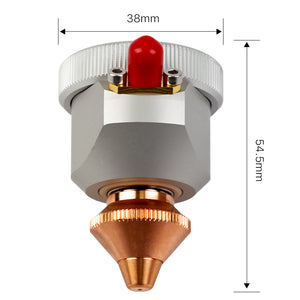 Cloudray Nozzle Connector Dimensions for Raytools BT210 and BT210S Laser Cutting Heads, 38mm Diameter and 54.5mm Height
