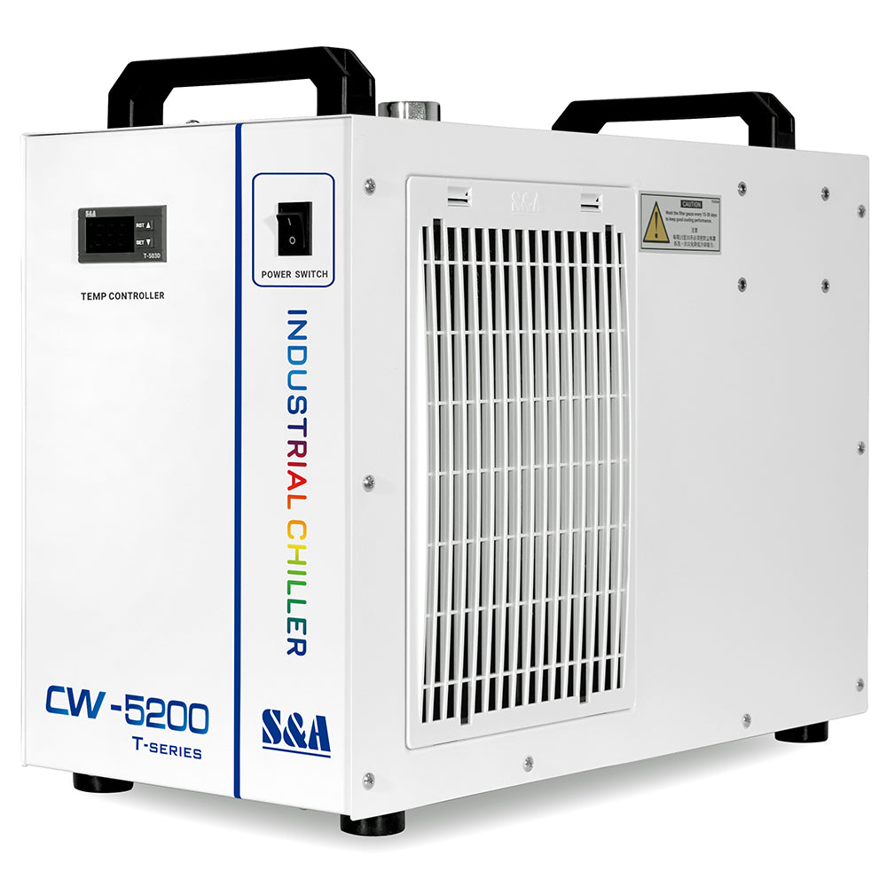 Cloudray S&A CW-5200 Industrial Water Chiller Front View for CO2 Laser Cooling