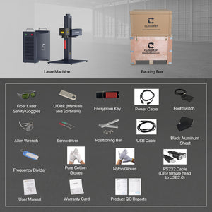 Engraver Packing List | Engraver Structure | Cloudray GM Series Neo 100W 200W Autofocus Mopa Fiber Laser Engraver