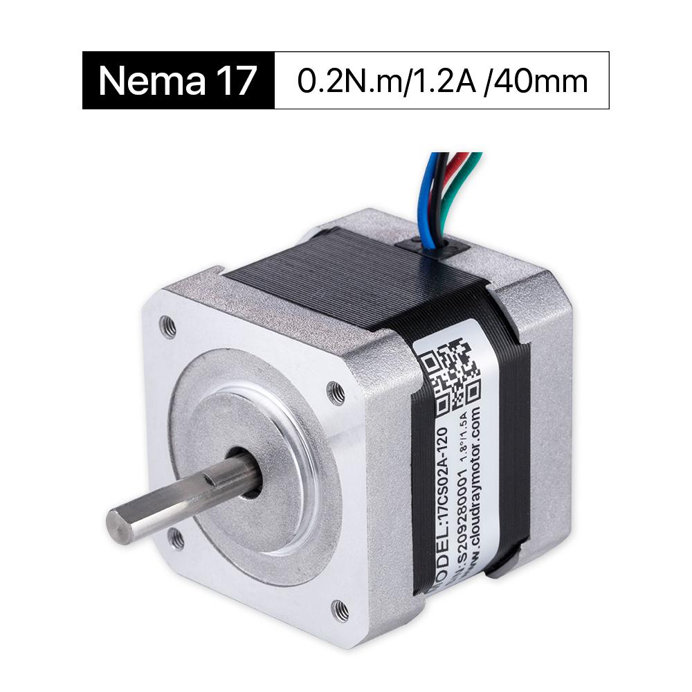 Cloud ray 40mm 0,2 N.m 1,2 A 2 Phasen Nema17 Open Loop Stepper Motor