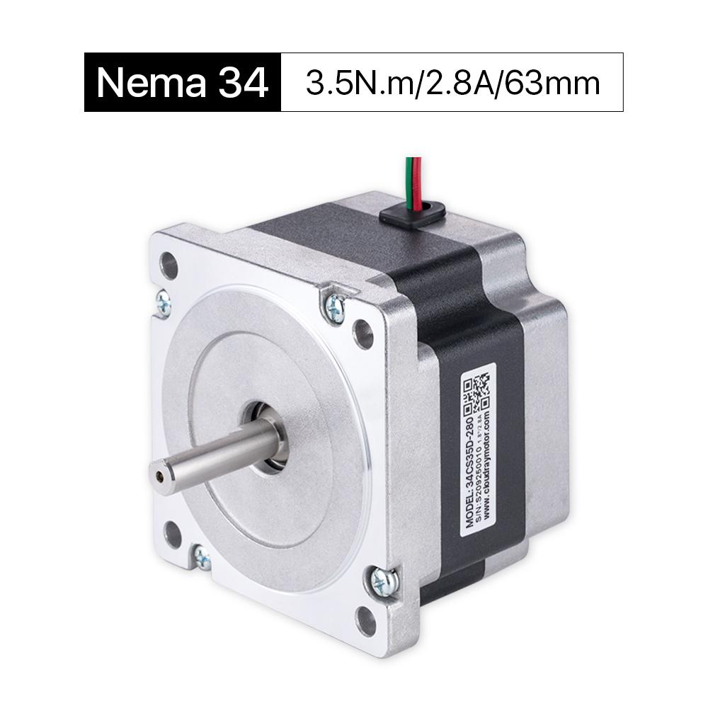 Cloudray 63 mm 3,5 Nm 2,8 A 2-Phasen-Nema34-Schrittmotor mit offenem Regelkreis