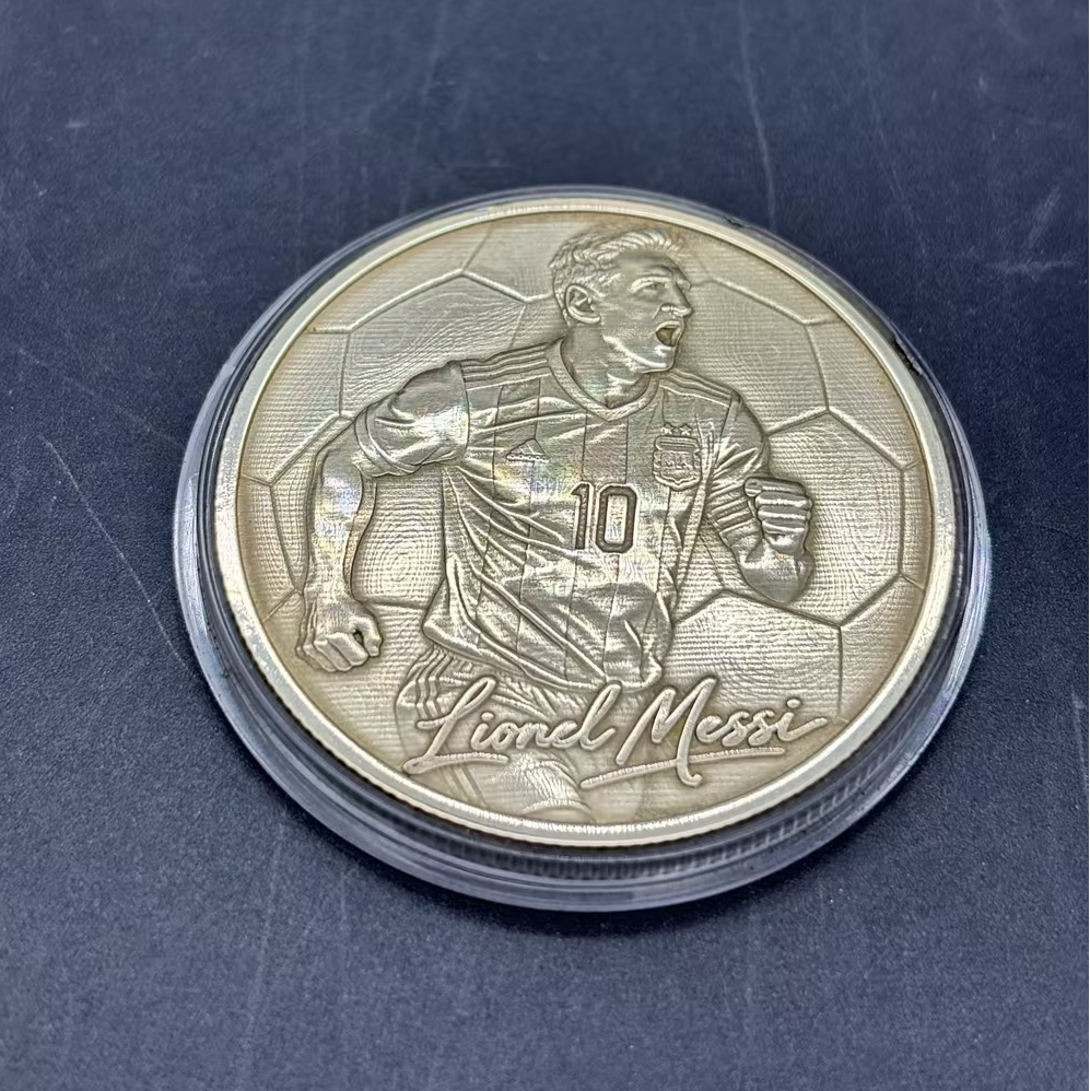 Brass Coin Deep Relief Engraving Test with GM-100 Fiber Laser