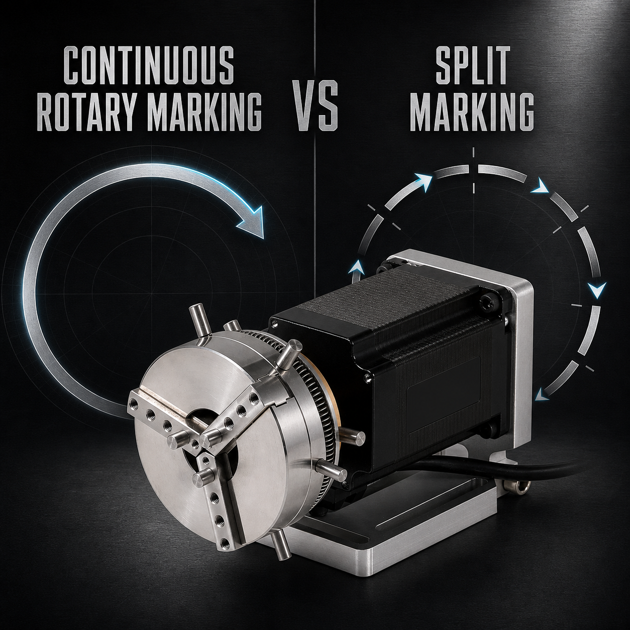Continuous Rotary Marking vs Split Marking: How to Choose for Cylindrical Laser Engraving