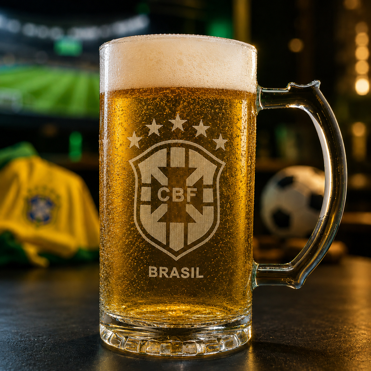 10W UV laser marking result on glass beer mug