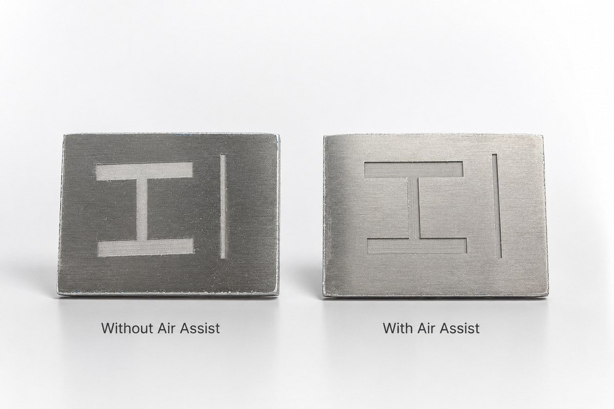 Air Assist for Fiber Laser Engraving: How It Helps Improve Deep Metal Engraving