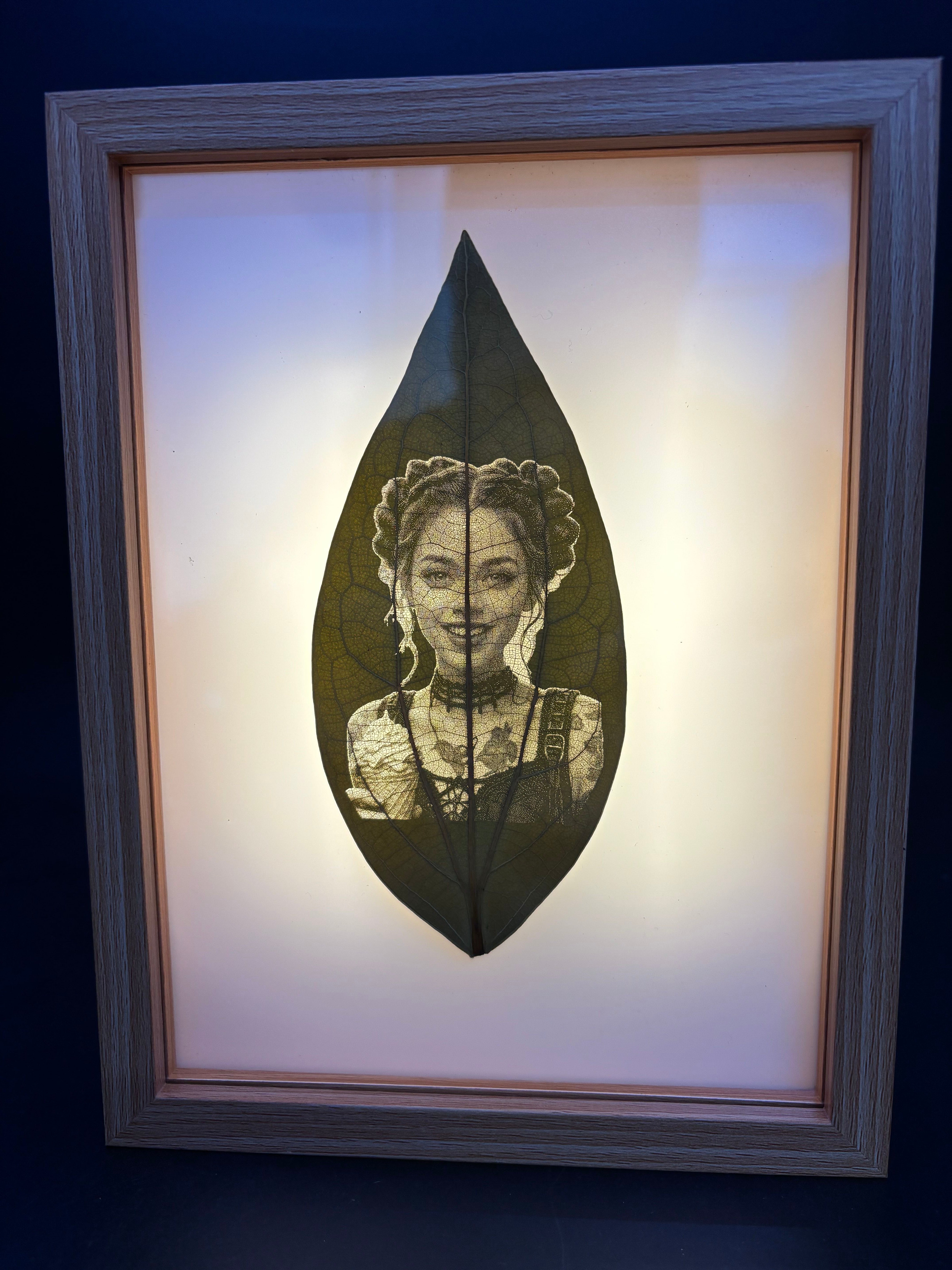 Eucalyptus Leaf Image Marking Test with UV-10 UV Laser