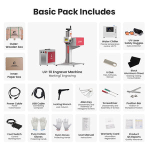 Engraver Packing List | Cloudray UV-10 Water-Cooled Split-type Engraver