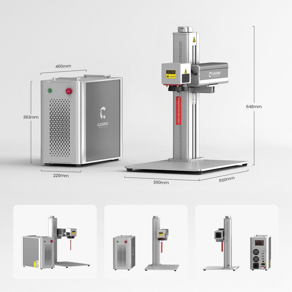 Engraver Size | Cloudray QS Series 30W 50W Fiber Laser Engraver
