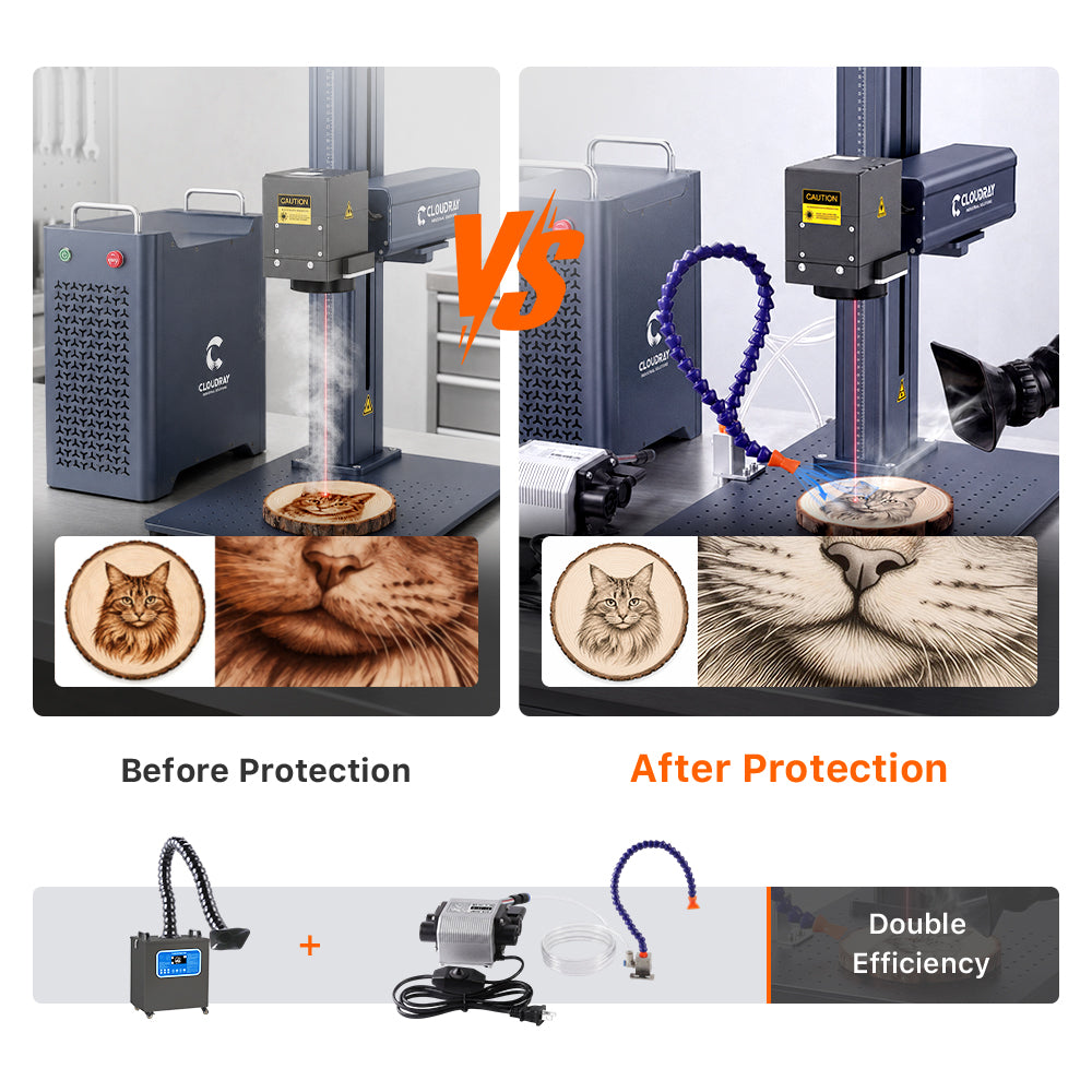 Cloudray Air Assist System Enhancing Engraving Quality and Protection