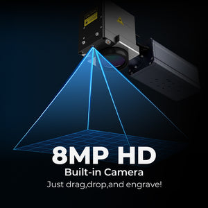 8MP HD Built-in Camera | Cloudray GM Series Neo 100W 200W Autofocus Mopa Fiber Laser Engraver