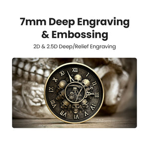 7mm Deep Engraving & Embossing | Cloudray GM-2.5D-100 100W Fiber Laser Engraver