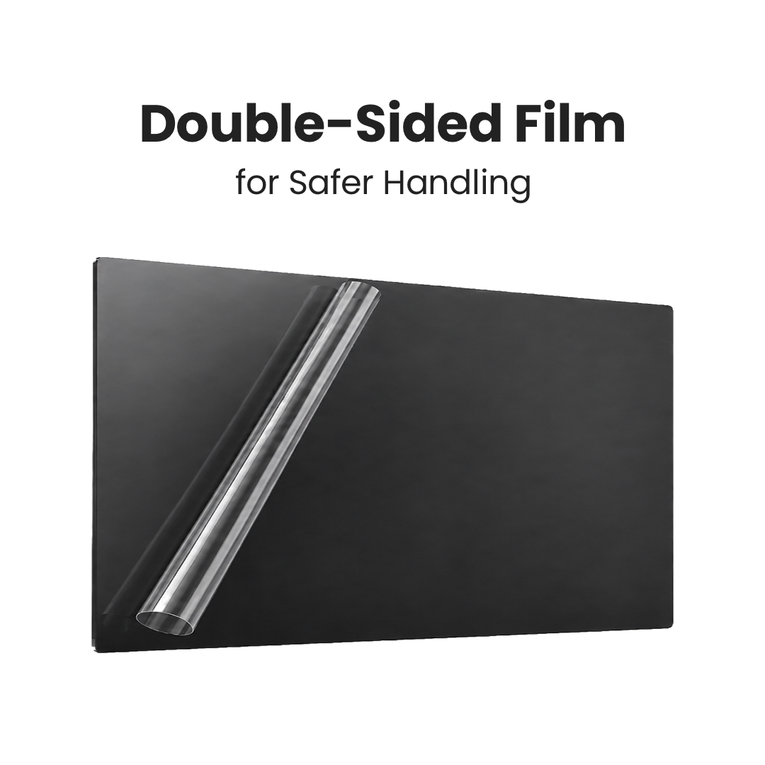 Cloudray Black Anodized Aluminum Sheet with Double-Sided Protective Film for Safer Handling