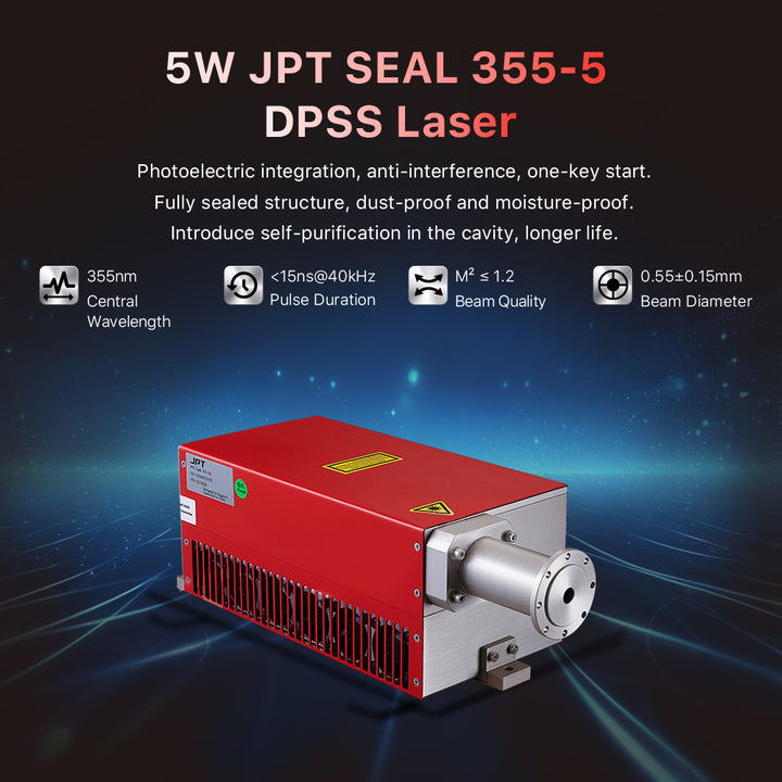 UV-5 Cloudray macchina per la marcatura laser UV 5W con 4,3 "X 4,3" Area di scansione di raffreddamento ad aria