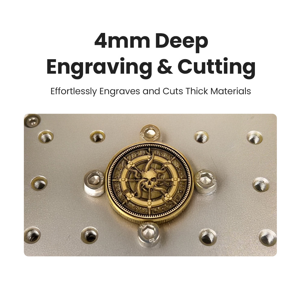Cloudray MP Series Neo 60W MOPA fiber laser engraver for 4mm deep engraving and metal cutting