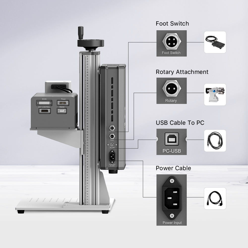 5W UV Laser Engraver Structure | Cloudray UV-5 5W UV Laser Marking Engraver