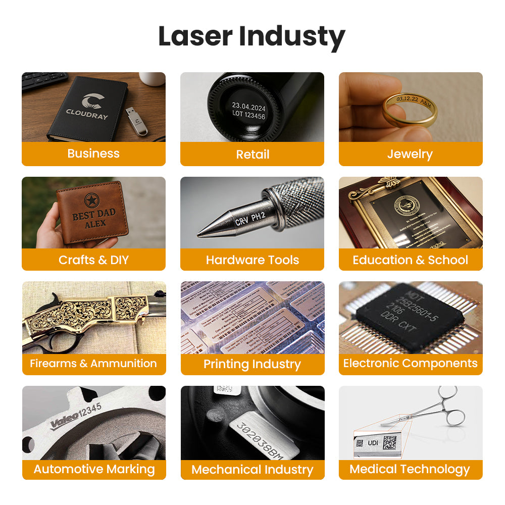 Laser Industry | Cloudray GM-2.5D-100 100W Fiber Laser Engraver