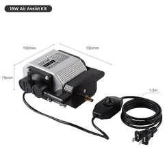 Cloudray 16W Air Assist Pump Dimensions for Laser Engravers